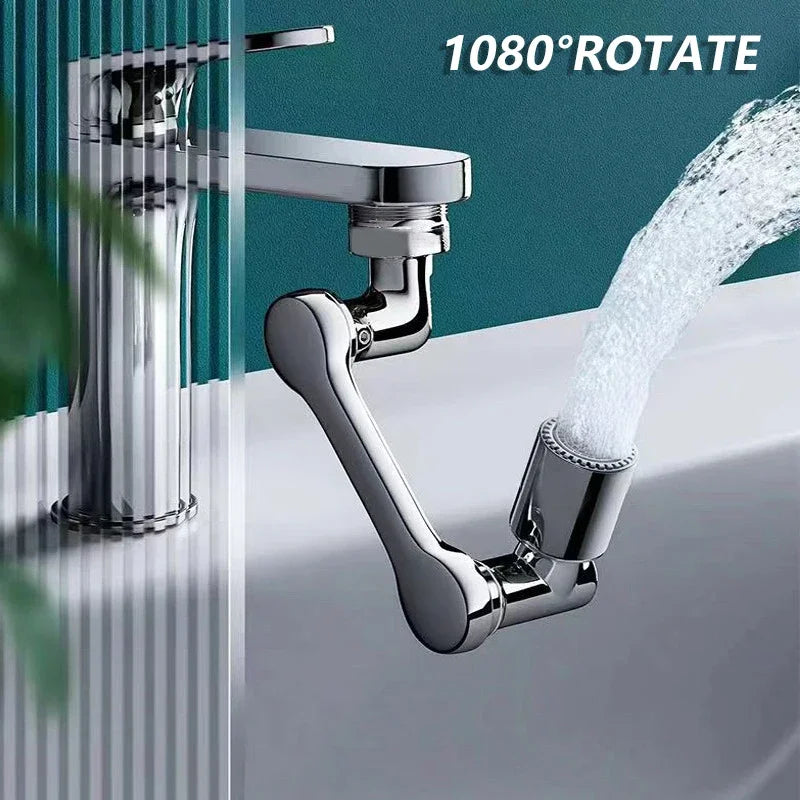1080° Rotatable Faucet Sprayer Head with 2 Spray Modes Universal Bathroom Kitchen Tap Extension Adapter Aerator