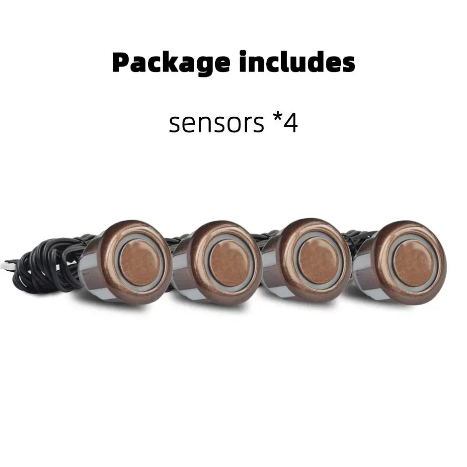 Hippcron 4PCS 22mm Car Parking Sensors Backup Radar System Black Red Blue Gold Grey Silver Champagne Gold White Color Sensor
