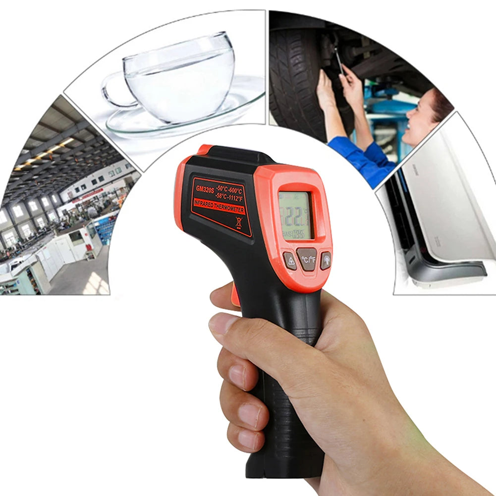 Digital Non-Contact Infrared Thermometer -50°C to 600°C Laser Pointer LCD Display