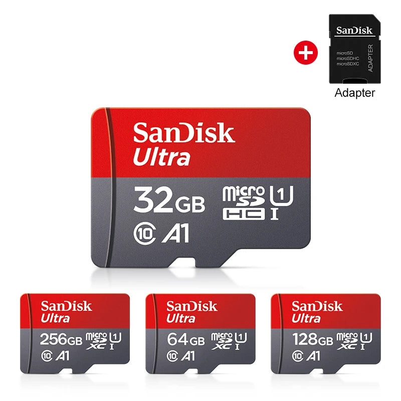 High Speed Micro SD Card 16GB 32GB 64GB 128GB Class 10 UHS-I A1 TF Card 100MB/s with Adapter for Phone PC Smartphone Camera