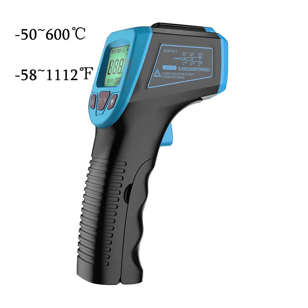 Digital Non-Contact Infrared Thermometer -50°C to 600°C Laser Pointer LCD Display