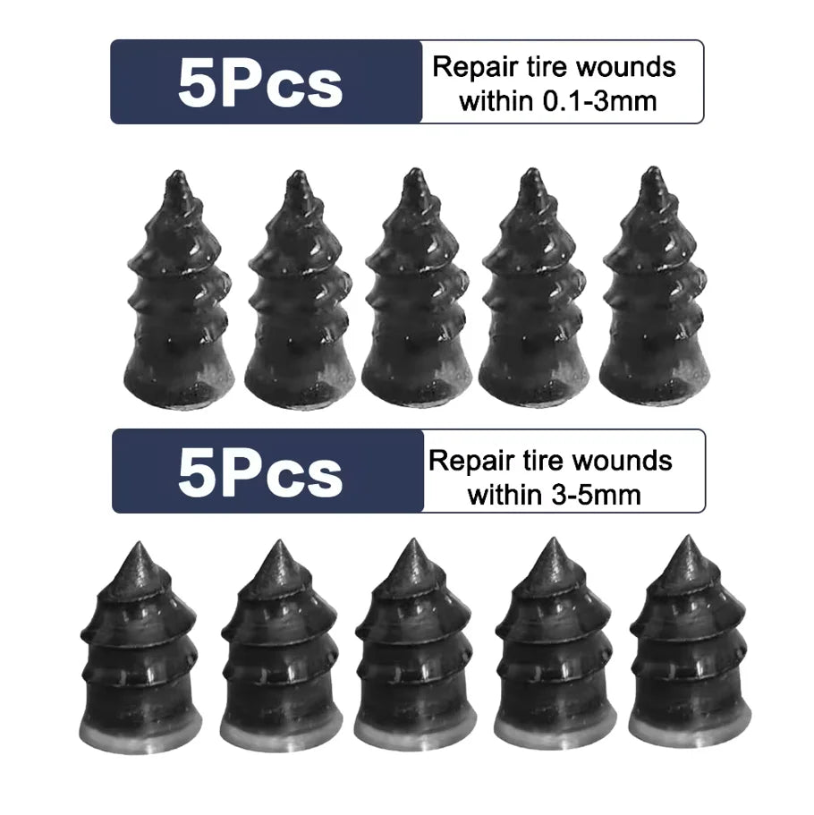 10/30Pcs Car Tyre Repair Rubber Nail Set Universal Car Motorcycle Tyre Repair Nails Truck Scooter Bike Tire Puncture Repair Tool