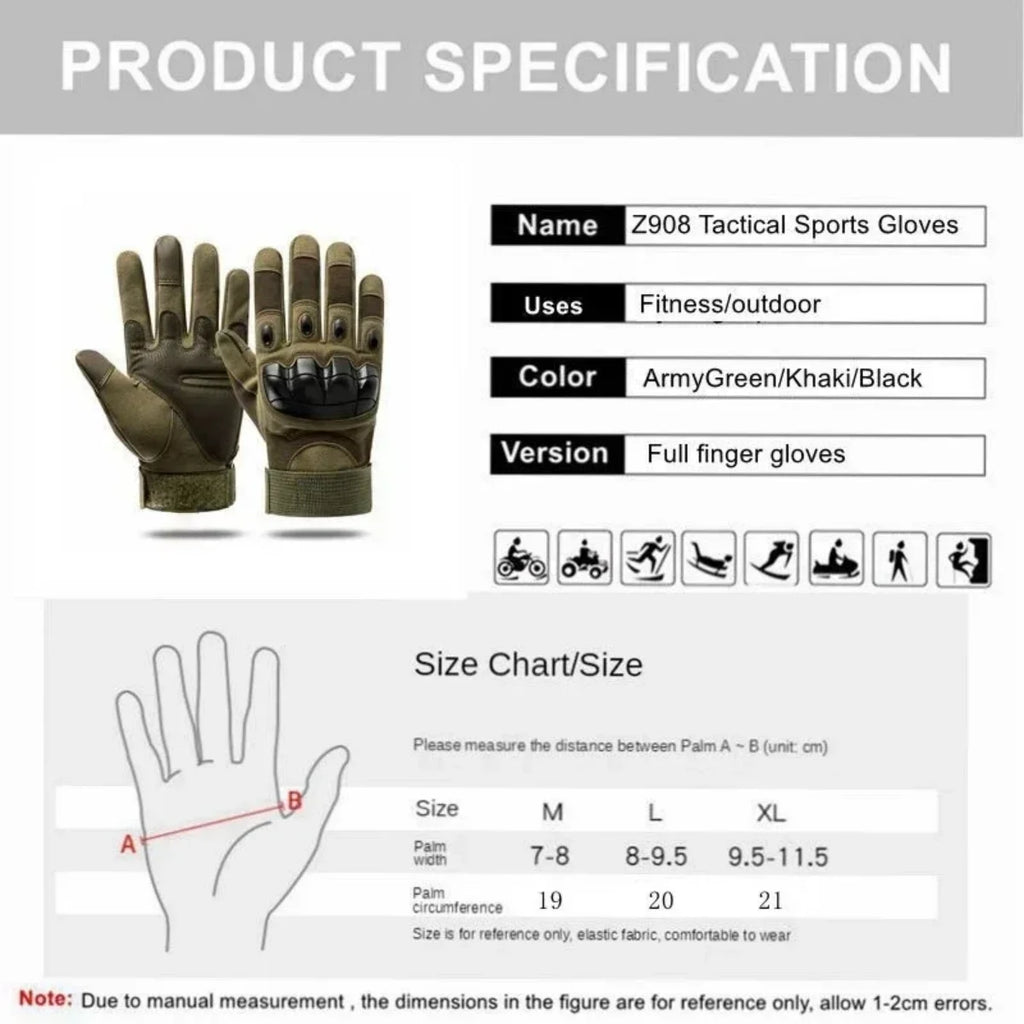 Motorcycle Camping and Hiking  rock climbing Tactical Gloves Touch Design Fitness Protection Sports  Hunting Gloves