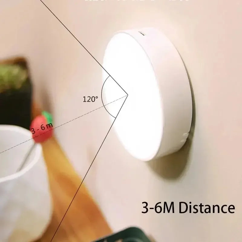 Smart Motion Sensor LED Night Light Magnetic Wireless Human Body PIR Detection Eye-Protecting Lamp