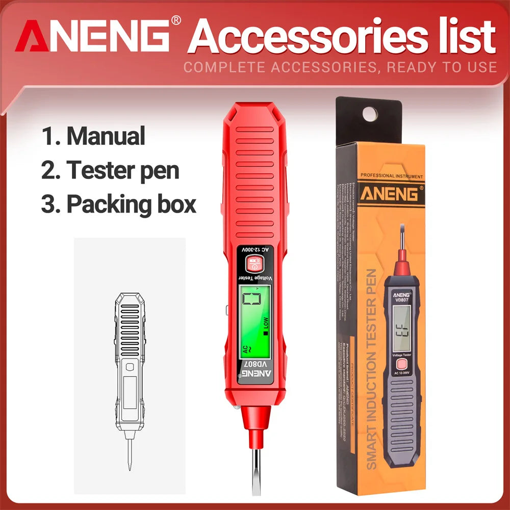 Non-Contact Voltage Tester NCV Pen Detector AC 12-300V Portable Electric Tool
