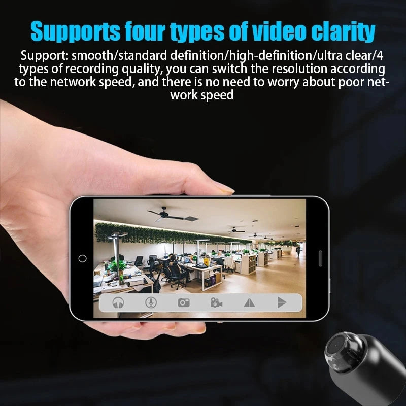 1080P WiFi Mini Wireless Night Vision Camera Remote for Home Kids Pet Monitoring