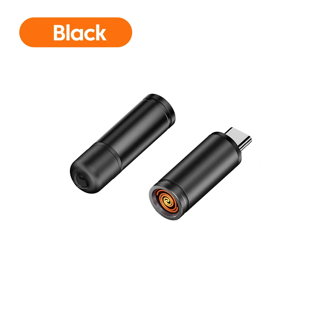 USB Type-C Rechargeable Plasma Air Blowing Cigarette Lighter Portable Windproof Mini Lighter Safe for Outdoor Camping Travel