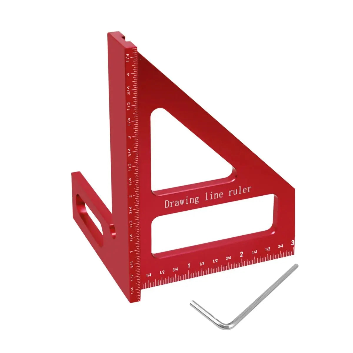 High Precision Aluminum Alloy Miter Square Protractor Triangle Ruler Woodworking Layout Measuring Tool for Carpenters Engineers