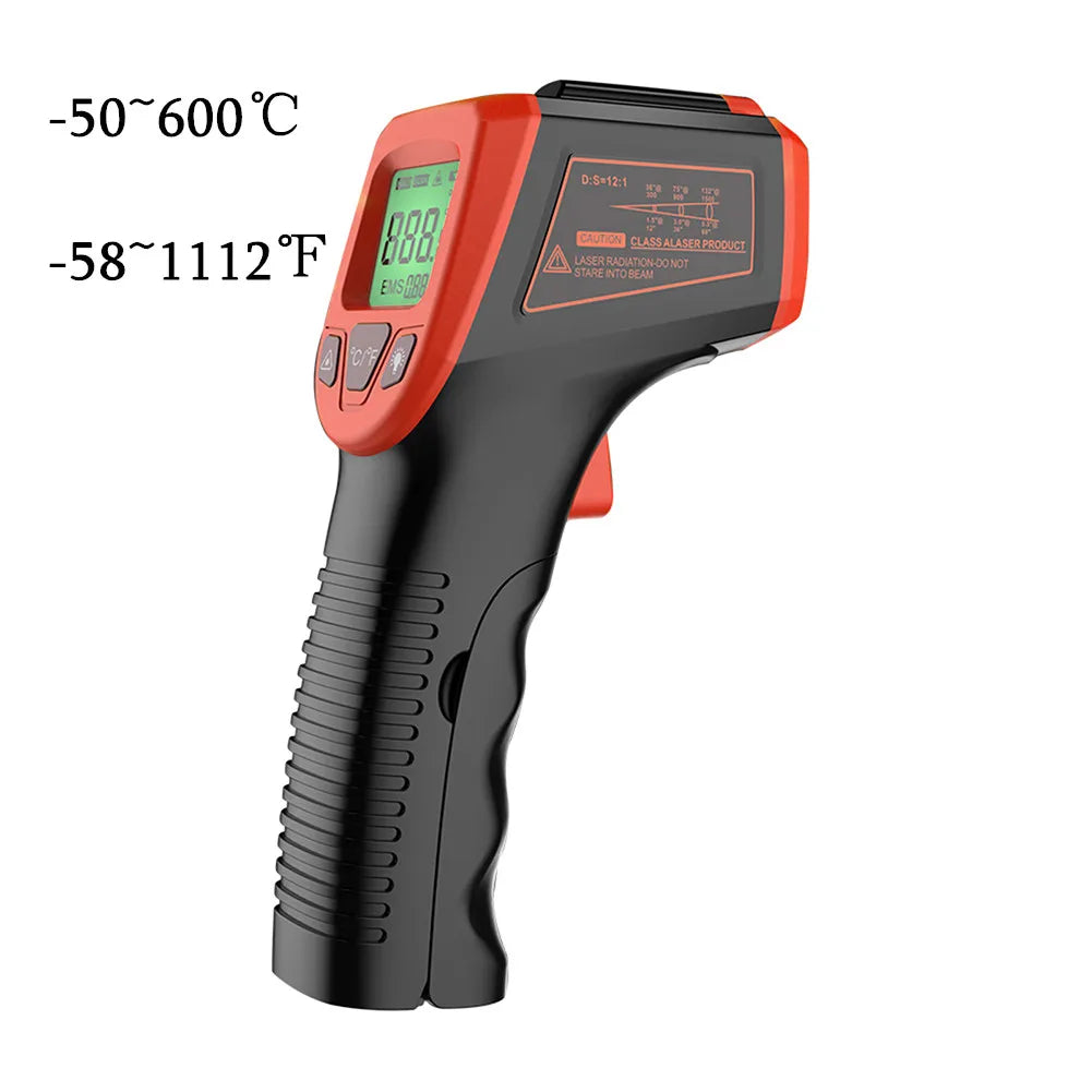 Digital Non-Contact Infrared Thermometer -50°C to 600°C Laser Pointer LCD Display