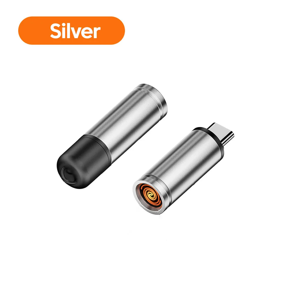 USB Type-C Rechargeable Plasma Air Blowing Cigarette Lighter Portable Windproof Mini Lighter Safe for Outdoor Camping Travel