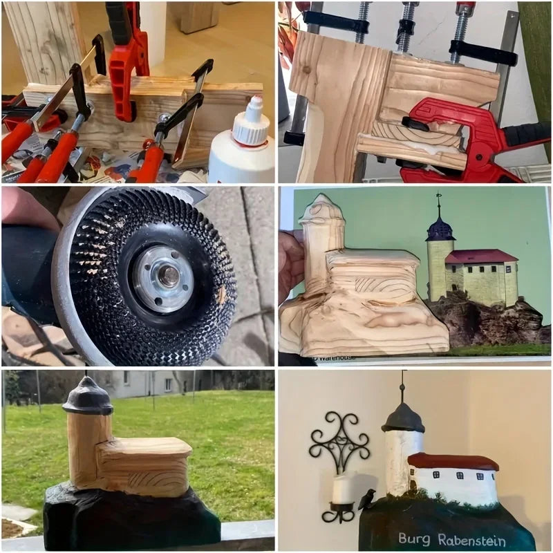 4-Inch Wood Grinding Wheel Disc Abrasive for Carving Shaping Woodworking Grinders