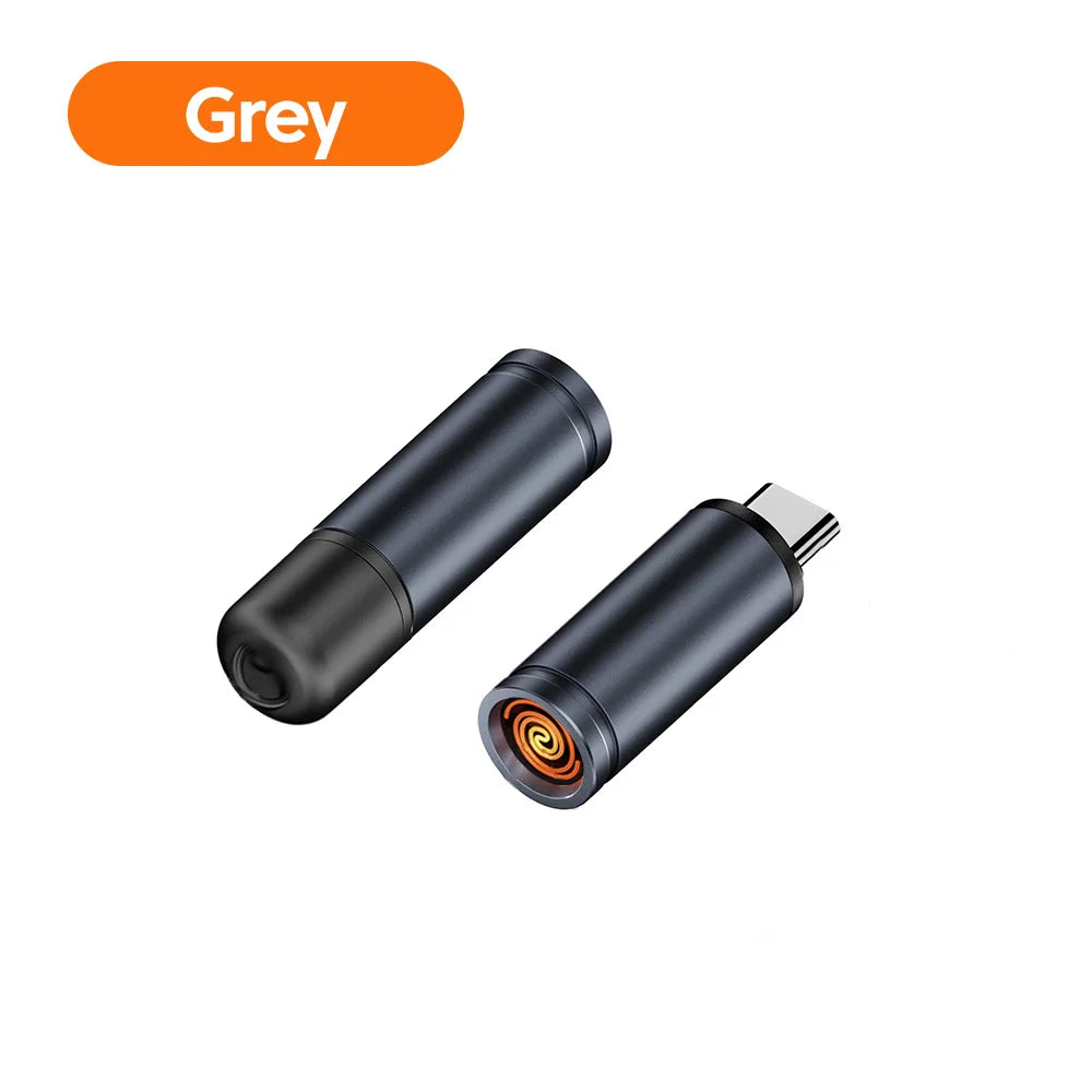 USB Type-C Rechargeable Plasma Air Blowing Cigarette Lighter Portable Windproof Mini Lighter Safe for Outdoor Camping Travel
