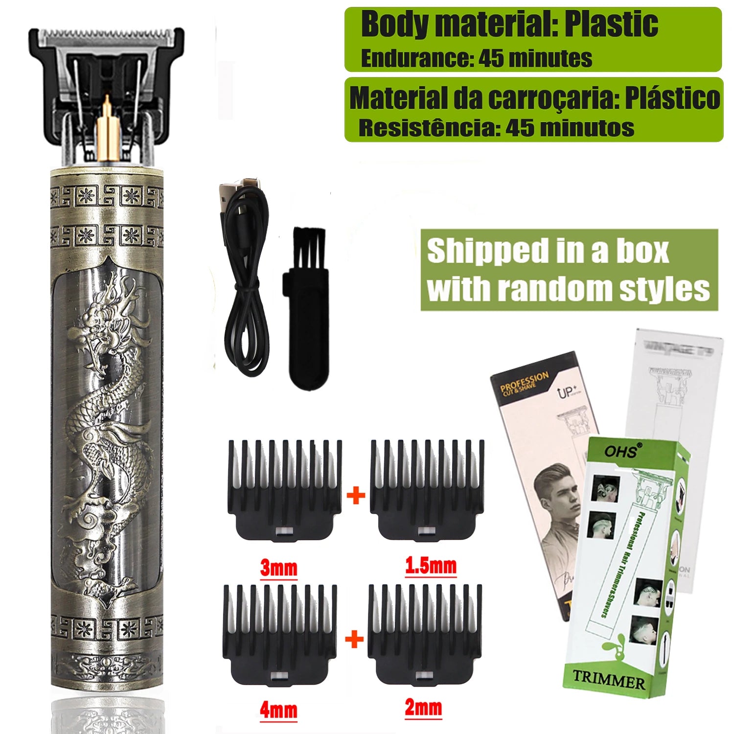 T9 0mm Electric Hair Clipper Beard Trimmer Shaver for Men Body Haircut Barber Tool