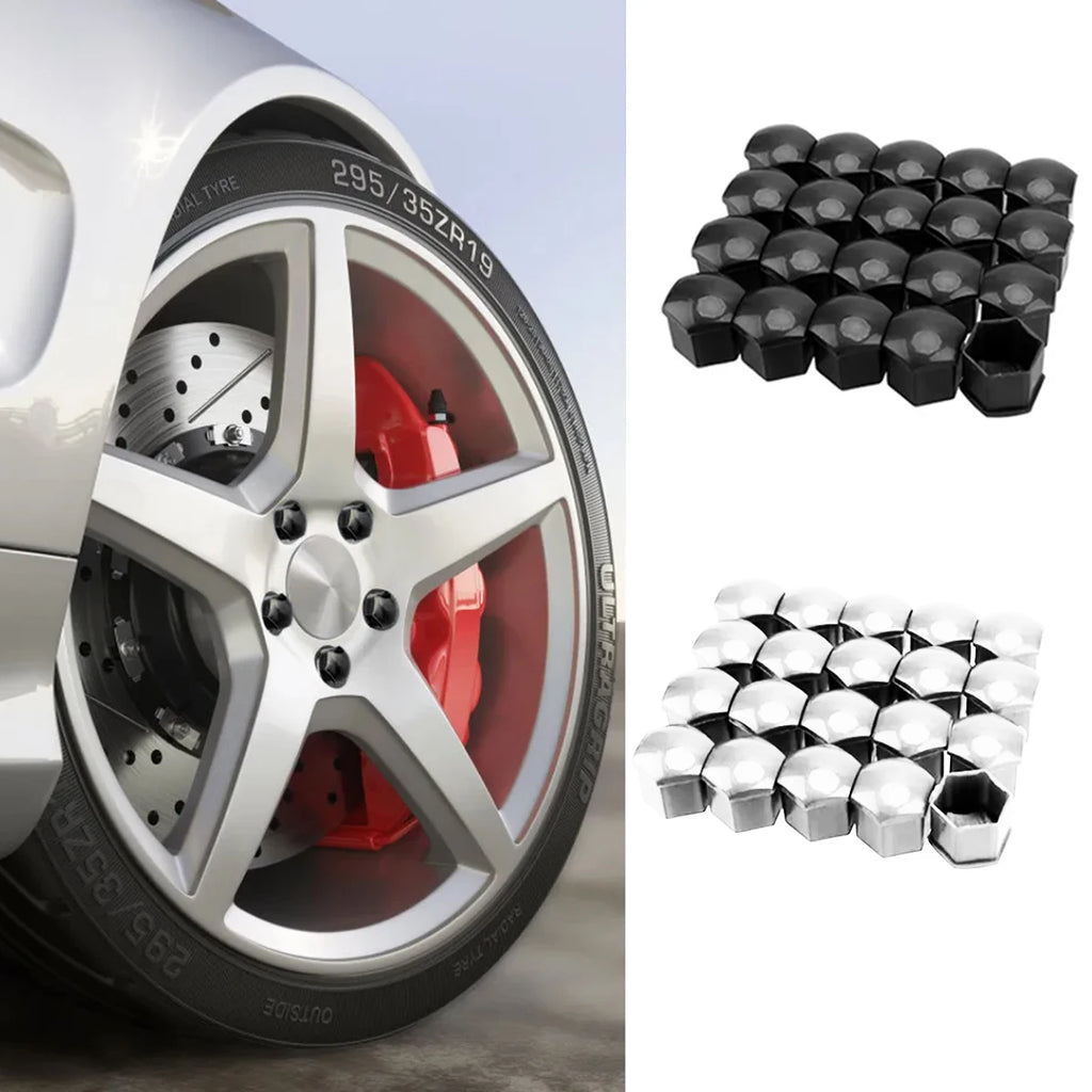 20Pcs 17mm/19mm/21mm Car Wheel Lug Nut Caps Dust Proof Hub Screw Covers for Rims