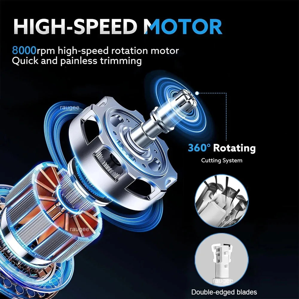 USB Rechargeable Nose Ear Hair Trimmer for Men Waterproof Painless Portable Groomer