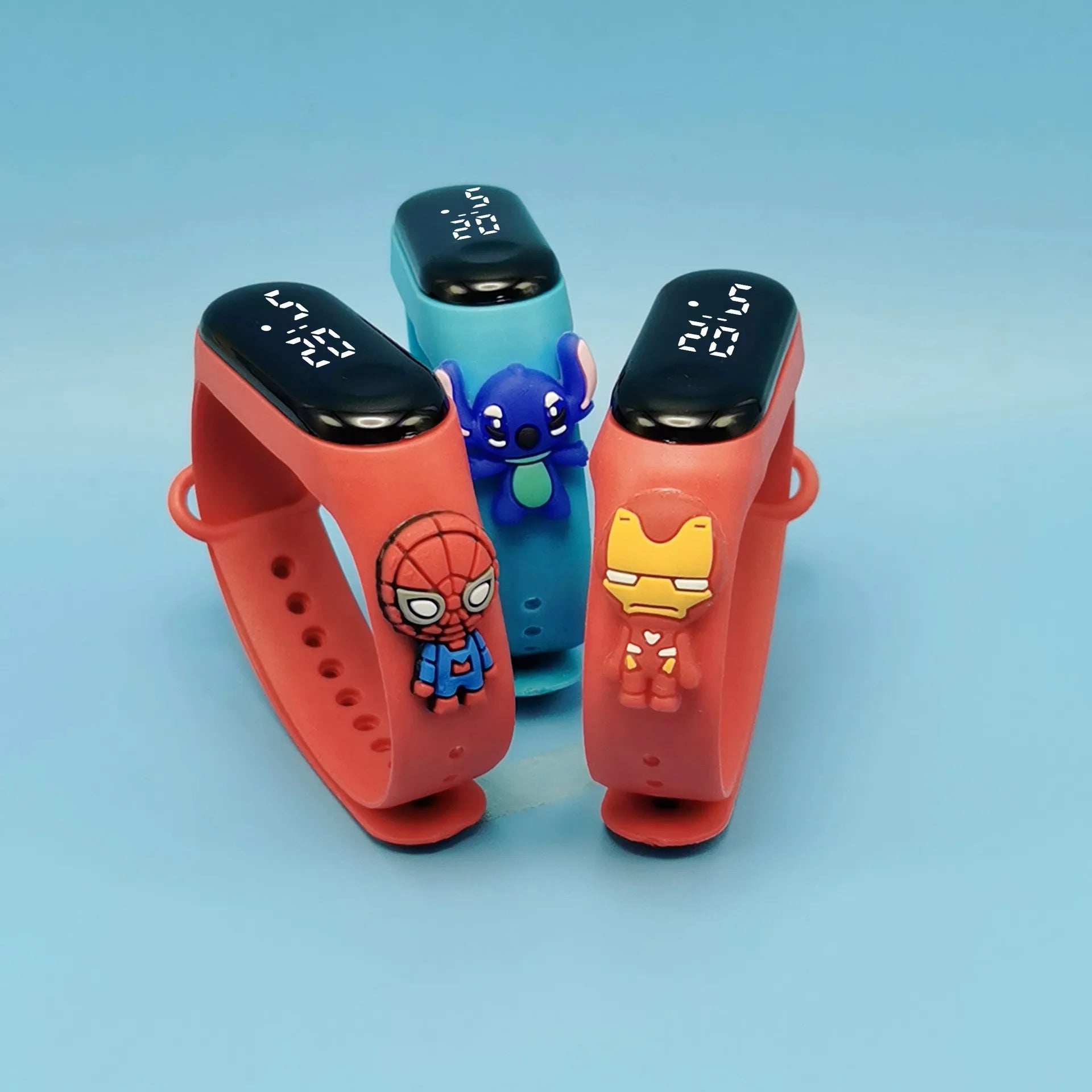 Cartoon Marvel Children's Watch  Fashion Watches Electronic Digital LED Display Watches Waterproof Holiday  Gift Kids Watches