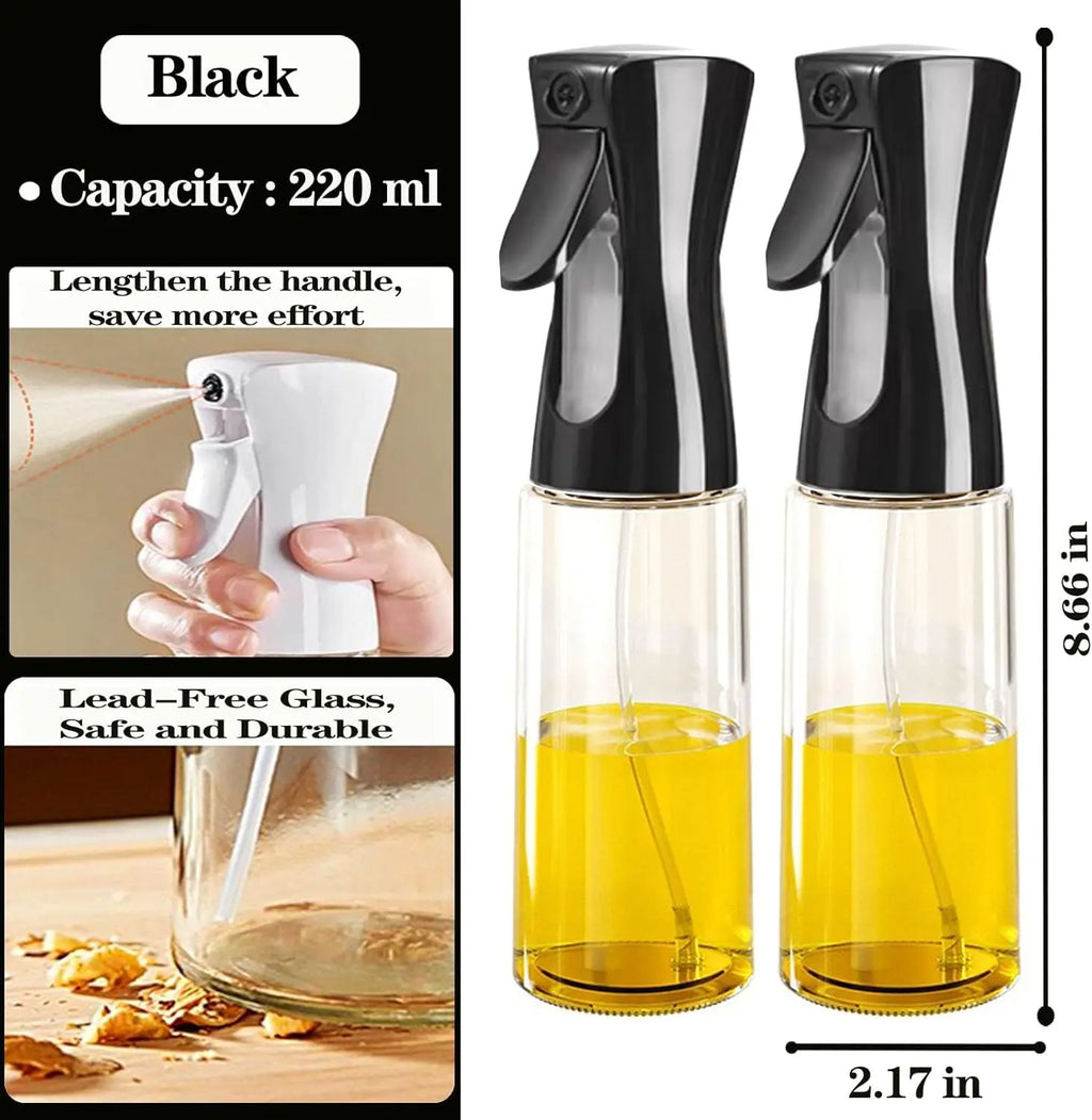 200/300ml Oil Spray Bottle Camping BBQ Cooking Kitchen Baking Olive Oil Soy Sauce Dispenser Vinegar Air Fryer Sprayer Gadgets