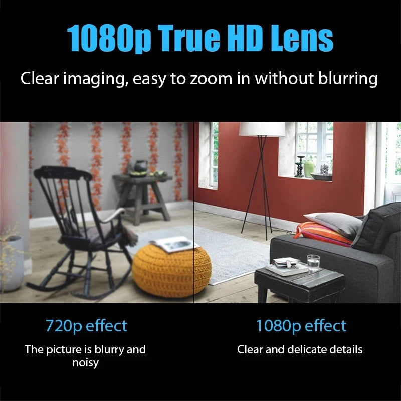 1080P WiFi Mini Wireless Night Vision Camera Remote for Home Kids Pet Monitoring