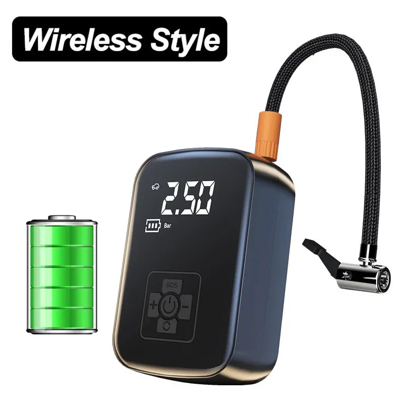150PSI Wired/Wireless Portable Car Tire Inflator Air Compressor Pump for Motorcycle Boat Sports Balls