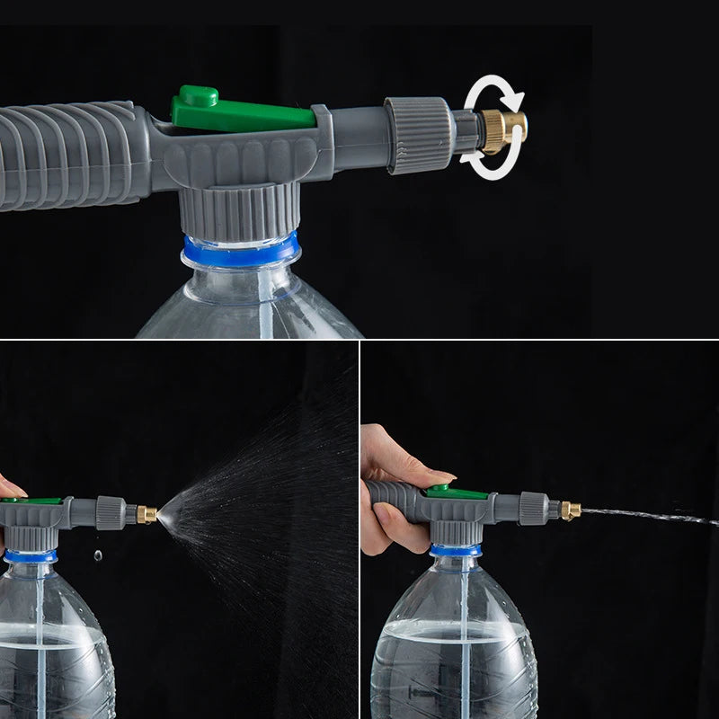 Adjustable High Pressure Manual Garden Sprayer Air Pump Nozzle for Drink Bottles Watering Tool