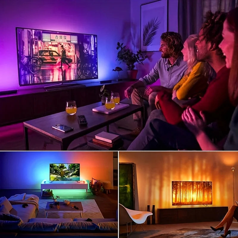 1 - 40M RGB LED Strip Lights Music Sync APP Control 44-Key Remote USB 5V Flexible Tape for Room TV Backlight