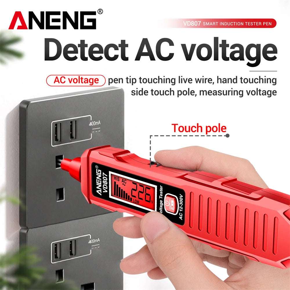 Non-Contact Voltage Tester NCV Pen Detector AC 12-300V Portable Electric Tool