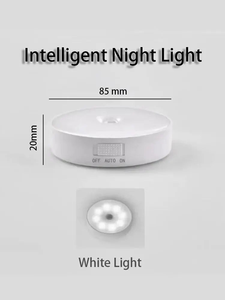 Smart Motion Sensor LED Night Light Magnetic Wireless Human Body PIR Detection Eye-Protecting Lamp