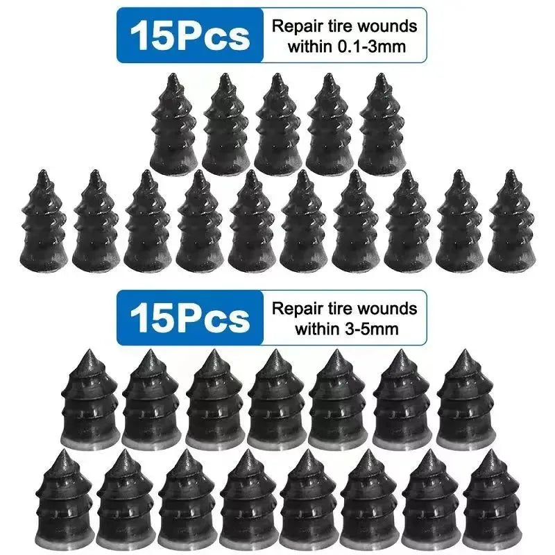 10/30Pcs Car Tyre Repair Rubber Nail Set Universal Car Motorcycle Tyre Repair Nails Truck Scooter Bike Tire Puncture Repair Tool